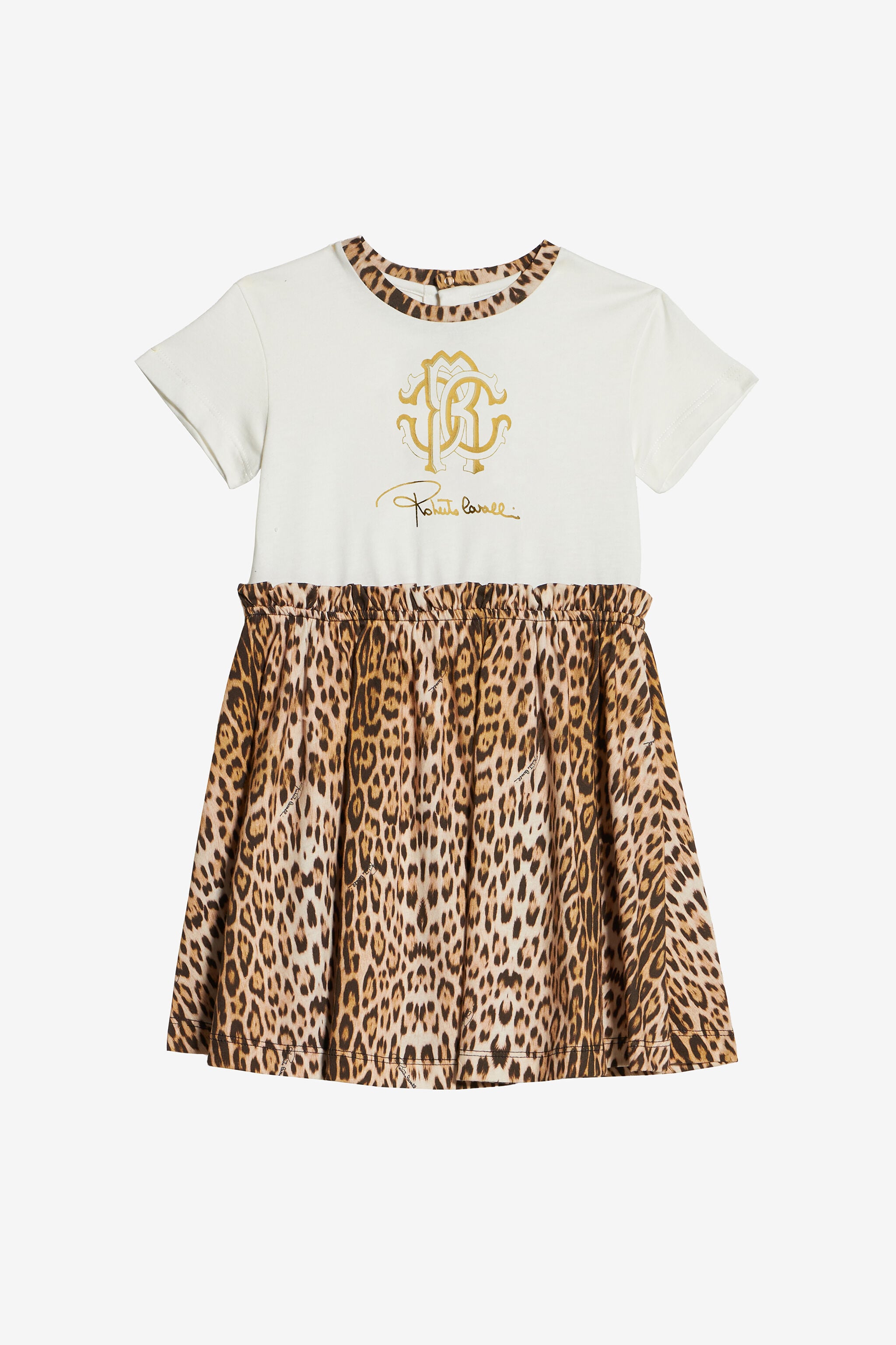 JU Dress With Jaguar Skin Print MILKY/NATURAL UJT120-JD001