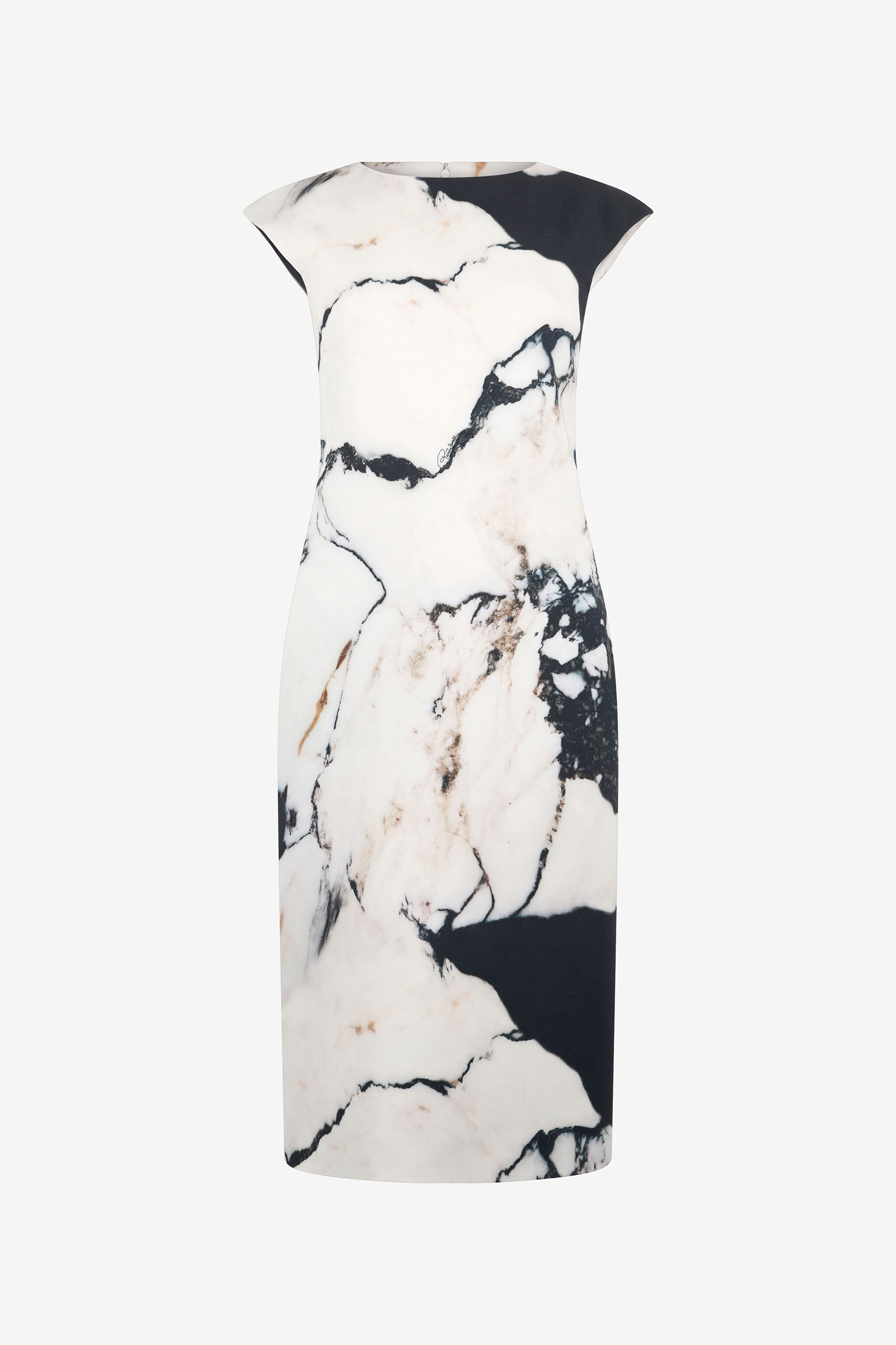 RC Midi dress with Marble print RC Midi dress with Marble print Black/White TWT127-ORN18