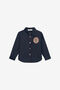JU Blue Denim Shirt With Monogram RC Patch JU Blue Denim Shirt With Monogram RC Patch MEDIUM BLUE VJJ700-DL013