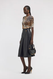 RC Gonna midi in pelle Nero TKP307-PN001