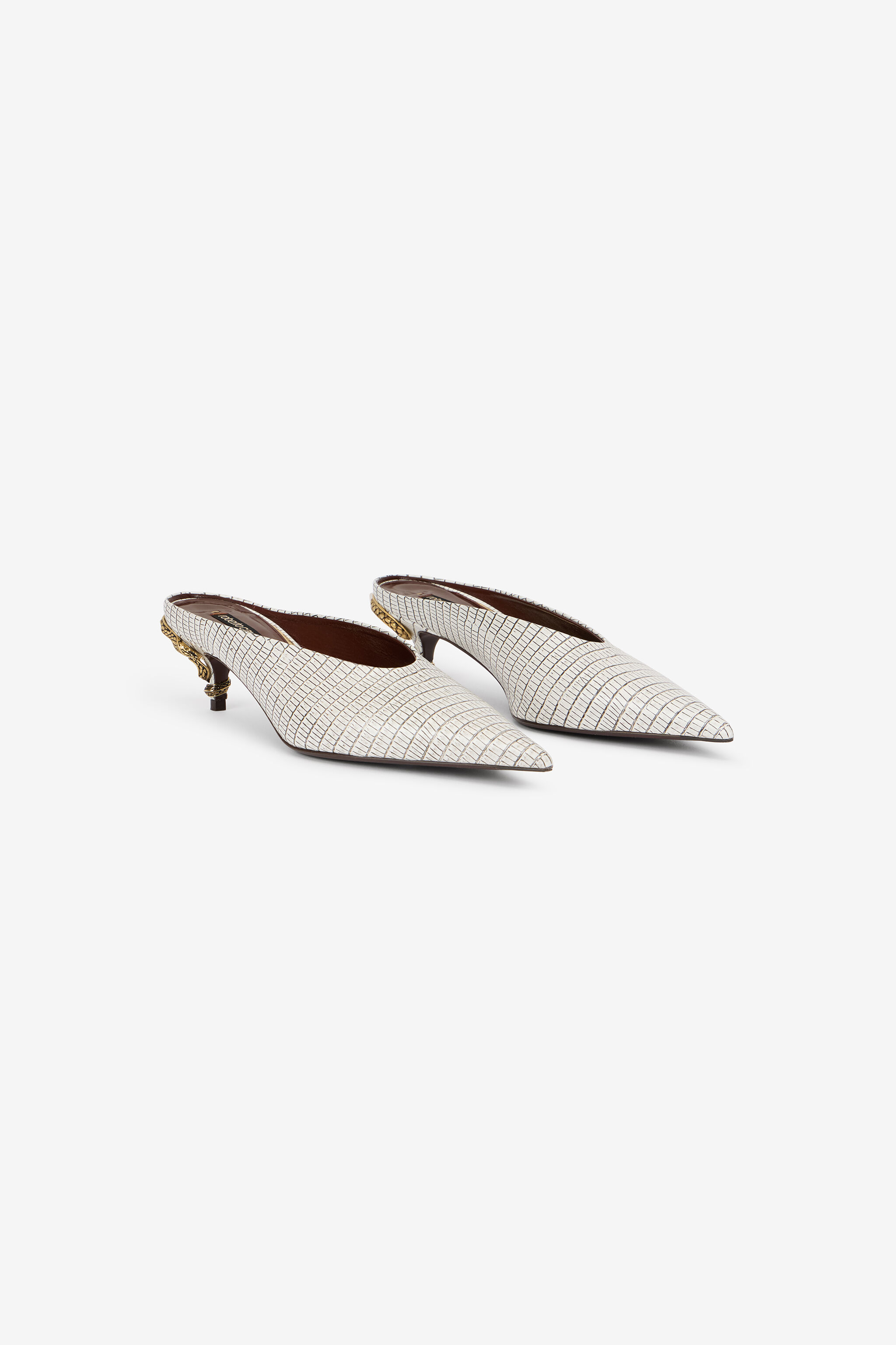 RC White Serpentine Mules RC White Serpentine Mules BONE WKS003-PZ119