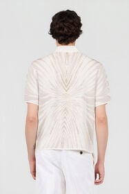 RC Knitted Polo With Ray Motif NATURAL WHITE XRM641-MG001