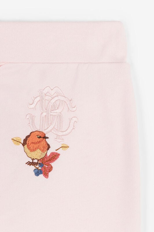 JU Bird And RC Monogram-Embroidered Sweatpants JU Bird And RC Monogram-Embroidered Sweatpants Pink RJT20X-CF050