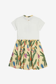 JU Abito con stampa Tropicana MILKY WHITE/YELLOW WJT10C-JD001