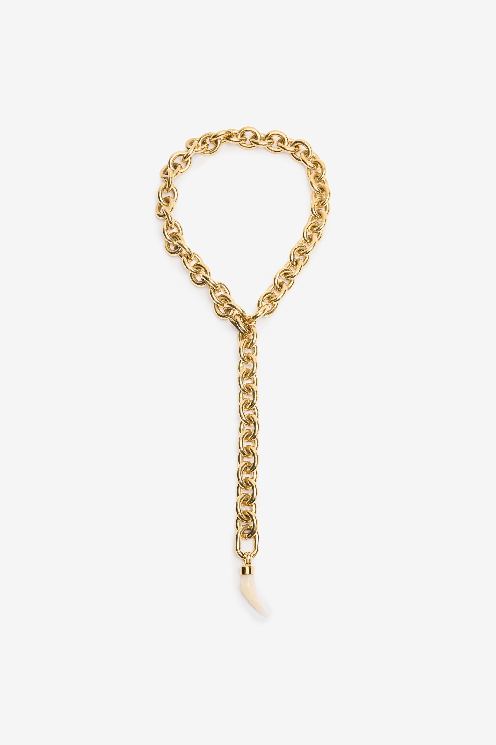 RC Necklace With Fang Charm RC Necklace With Fang Charm Gold UKG002-AM015