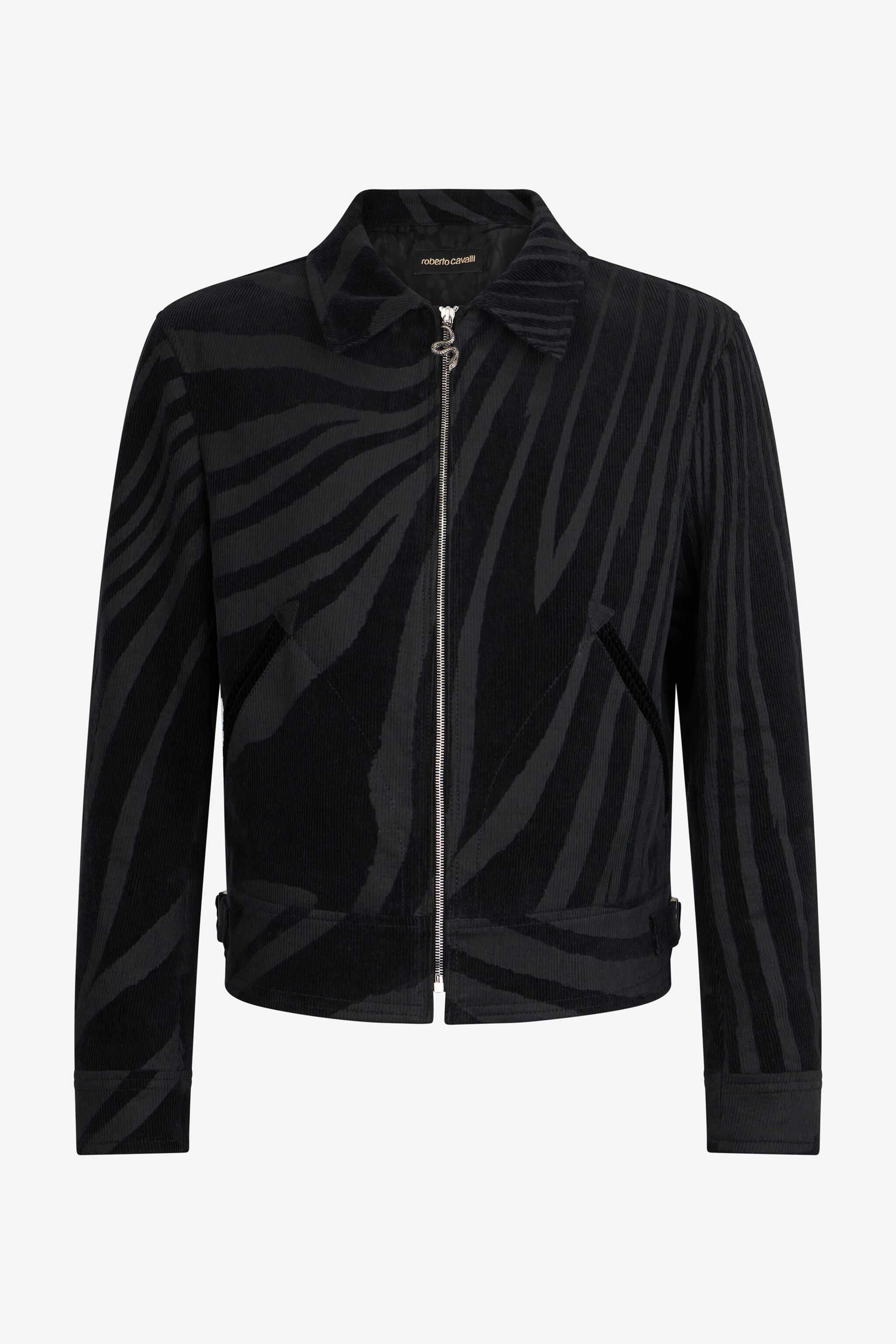 RC Samtjacke Mit Zebra-Print BLACK XNT401-PCT26