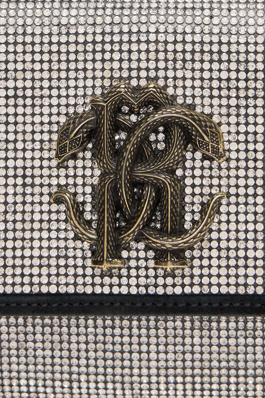RC Clutch With Crystals And Mirror Snake Monogram RC Clutch With Crystals And Mirror Snake Monogram CRYSTAL POB00D-PZO09