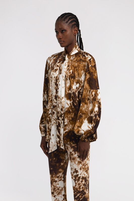 RC Appaloosa print Blouse Brown TKT707-FQN08