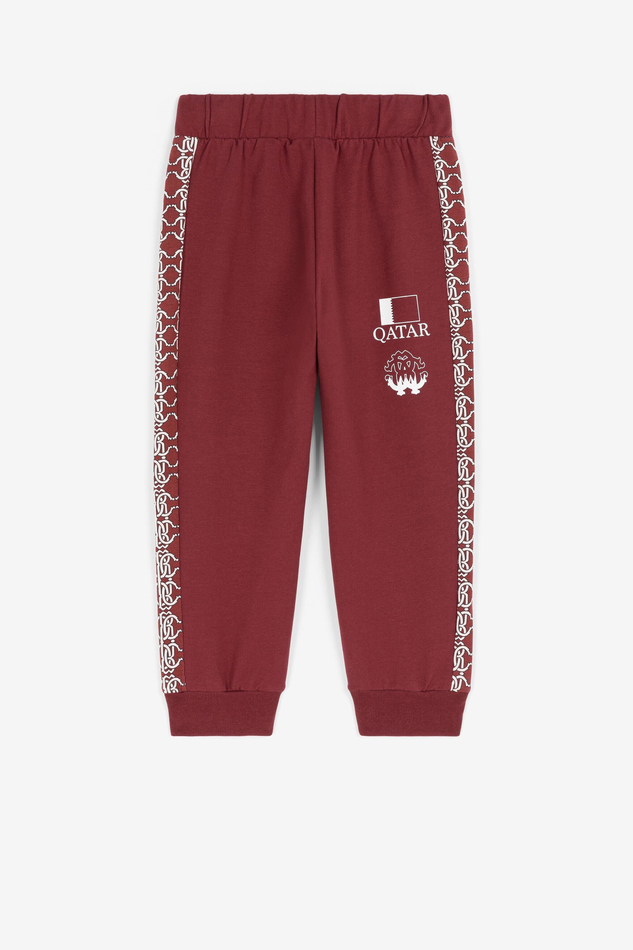 JU Pantalón de chándal con estampado Monograma RC JU Pantalón de chándal con estampado Monograma RC Rojo oscuro PJT294-CF050