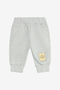JU Grey Baby Jogging Pants With Logo Patch JU Grey Baby Jogging Pants With Logo Patch GREY MELANGE UJT213-CF050