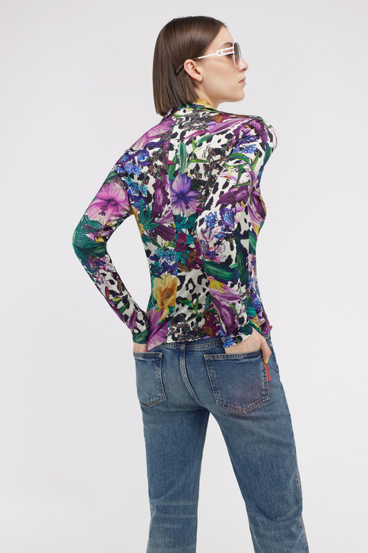 JC Just Cavalli shirt JC Just Cavalli shirt Grün/Lila SFT098-SF943