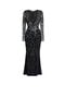 RC Robe sirène à ornement mosaïque RC Robe sirène à ornement mosaïque Noir IWR116-RT020