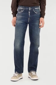 RC Jeans Effetto Sabbiato Con Catena Blu scuro VRJ205-VT002