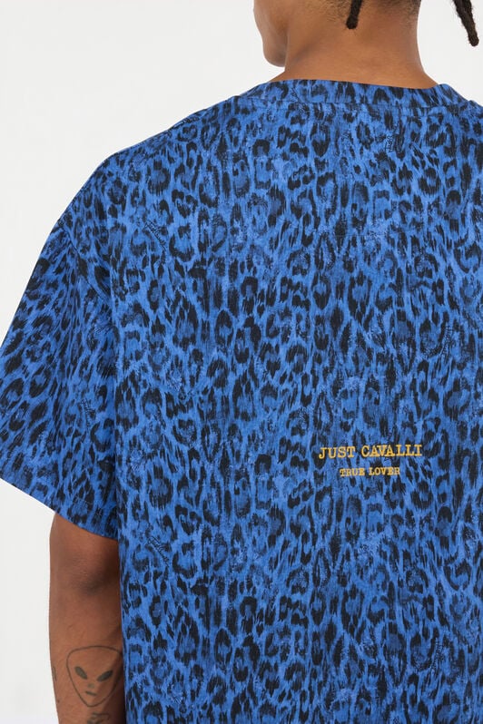 JC Leopard Print T-Shirt JC Leopard Print T-Shirt MAZARINE BLUE VFT036-VF080