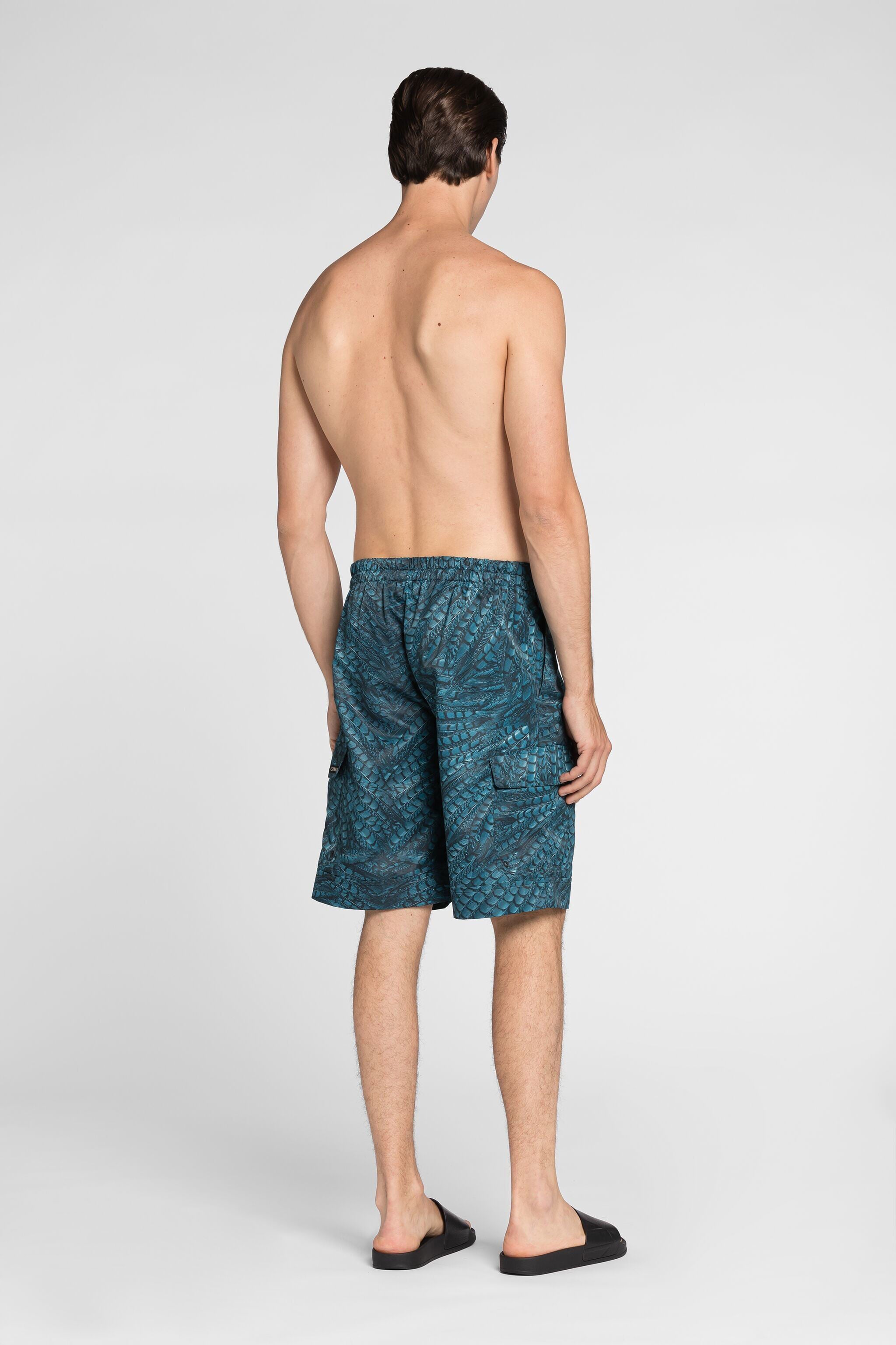 RC Falcon print swim shorts Blue QRH00D-5RF52