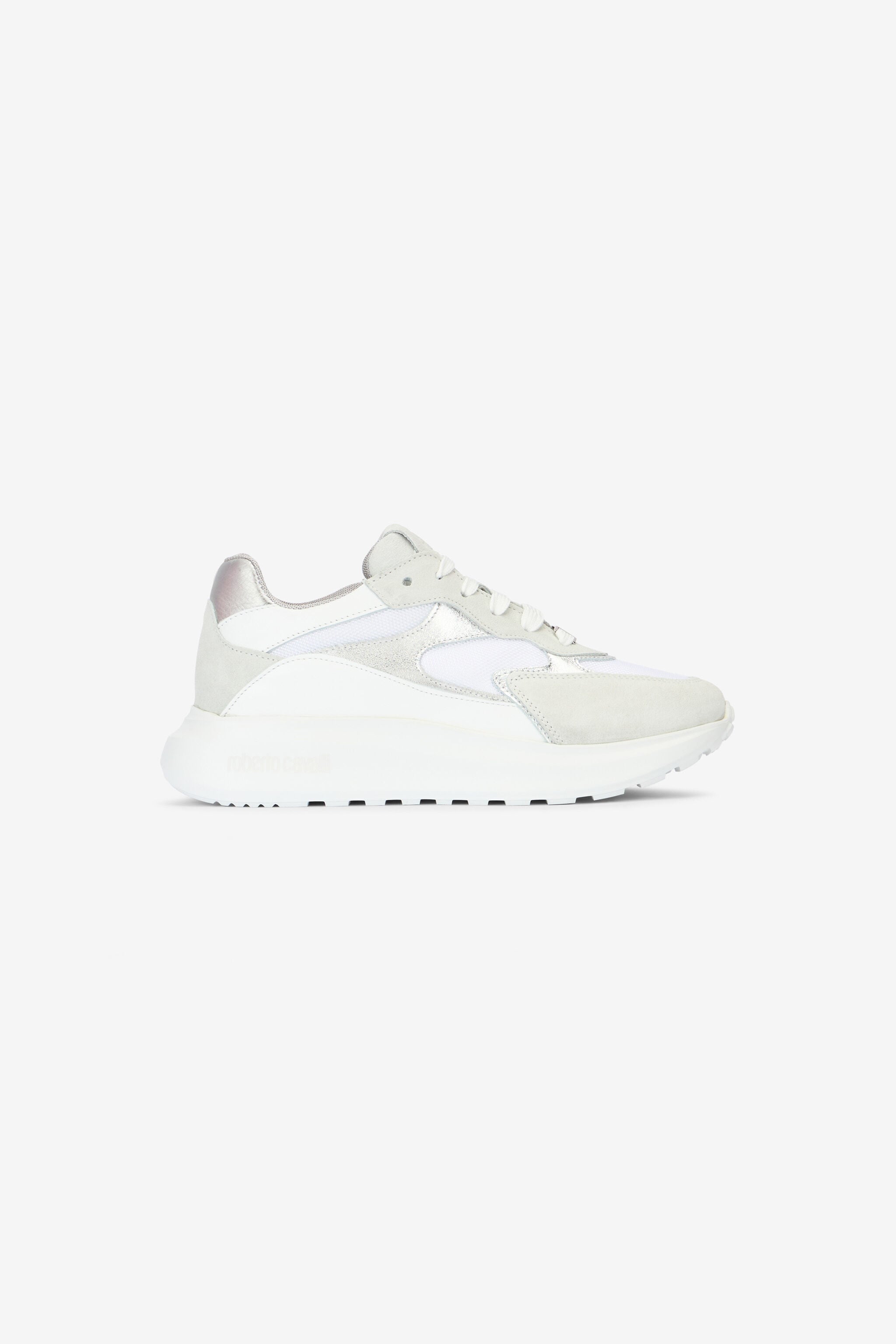 RC Laced sneakers with mixed inserts White POS01A-PZO02