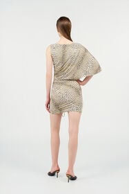 RC Asymmetric Dress with Pop Jaguar Print YELLOW/BLACK WQT121-LNR30