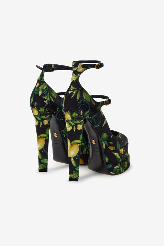 RC Lemon print platform sandals RC Lemon print platform sandals Schwarz SKS006-SE380