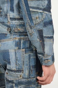RC Patchwork-Jeansjacke der Capsule Collection Blau UMJ416-VT001