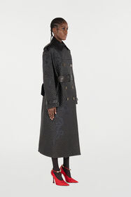 RC Langer Trenchcoat Mit Drachen Schwarz VQP501-PN003
