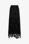 RC Jupe longue en dentelle florale RC Jupe longue en dentelle florale BLACK WKT305-FT009