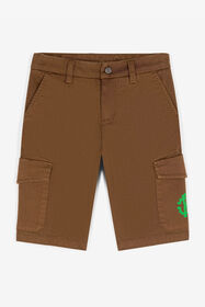 JU RC Monogram-Print Cargo Shorts Brown RJT225-CE035