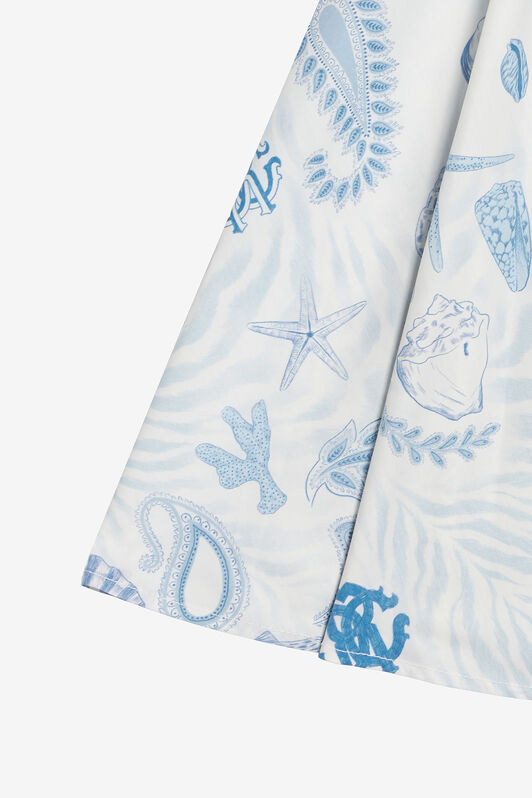 JU Dress With RC Monogram And Marine Print JU Dress With RC Monogram And Marine Print Light blue UJT112-7MO39