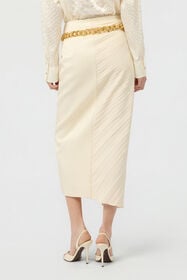RC Skirt in Pleated Detail IVORY WWT300-KU021
