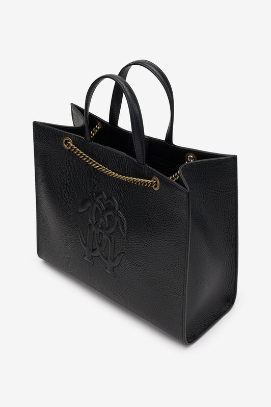 RC Black Leather Monogram RC Shoulder Bag RC Black Leather Monogram RC Shoulder Bag BLACK ROB00K-PZ098