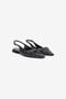 RC Le Pettegole Flat Leather Slingbacks RC Le Pettegole Flat Leather Slingbacks Black TKS100-PN003