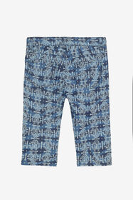 JU Pantalon À Imprimé Tiger Skin, Monogramme RC Et Lettrage Bleu UJJ208-DYO44