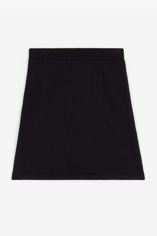 JU Button-Embellished Cotton Skirt JU Button-Embellished Cotton Skirt Black RJT303-CF050