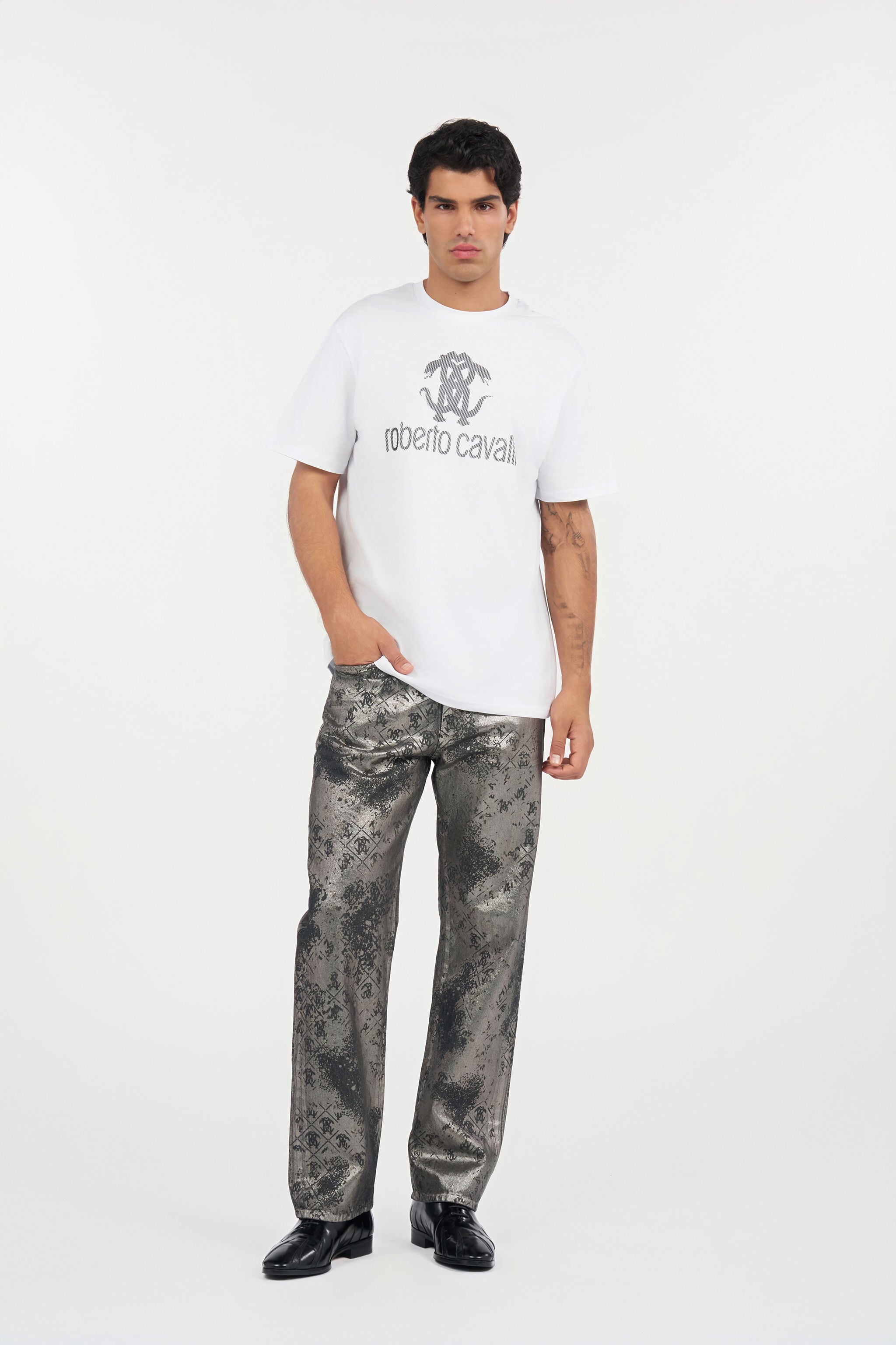 RC White T-Shirt with Monogram RC RC White T-Shirt with Monogram RC WHITE QOT60D-JD060