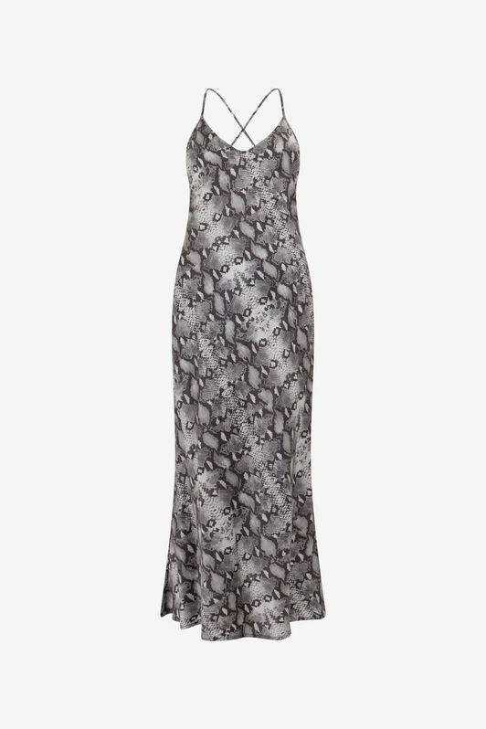 RC Python Print Silk Midi Slip Dress RC Python Print Silk Midi Slip Dress PYTHON DARK GREY SOT10F-SE005