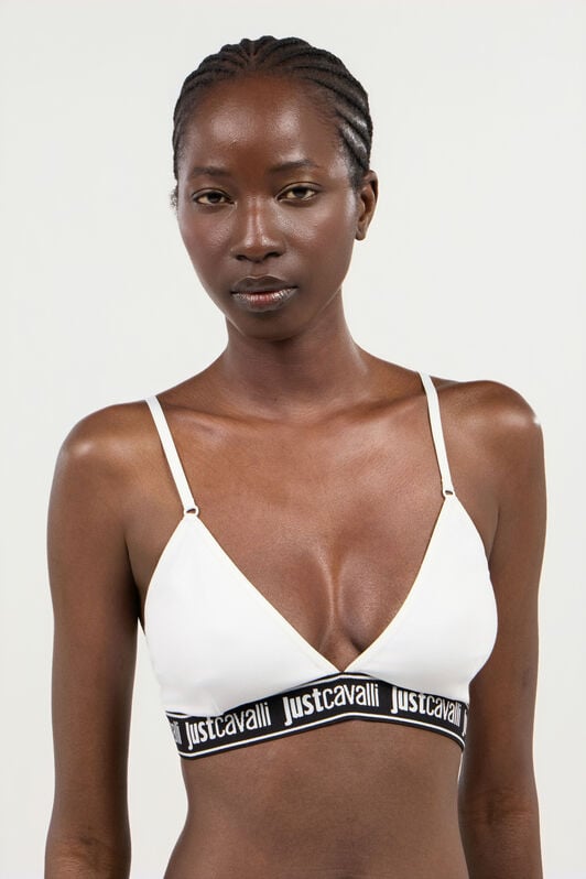 JC White Triangle Bra Logo Band JC White Triangle Bra Logo Band WHITE UFU008-UF205