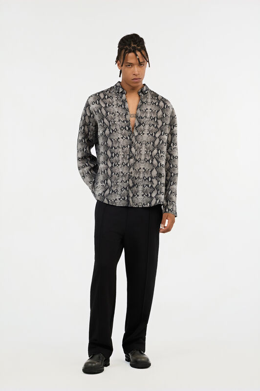 RC Snake Print Flax Shirt PYTHON QOT70I-2JR25