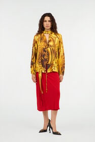 RC Camicia In Seta Stampa Tigereye Giallo VKT700-4QP74