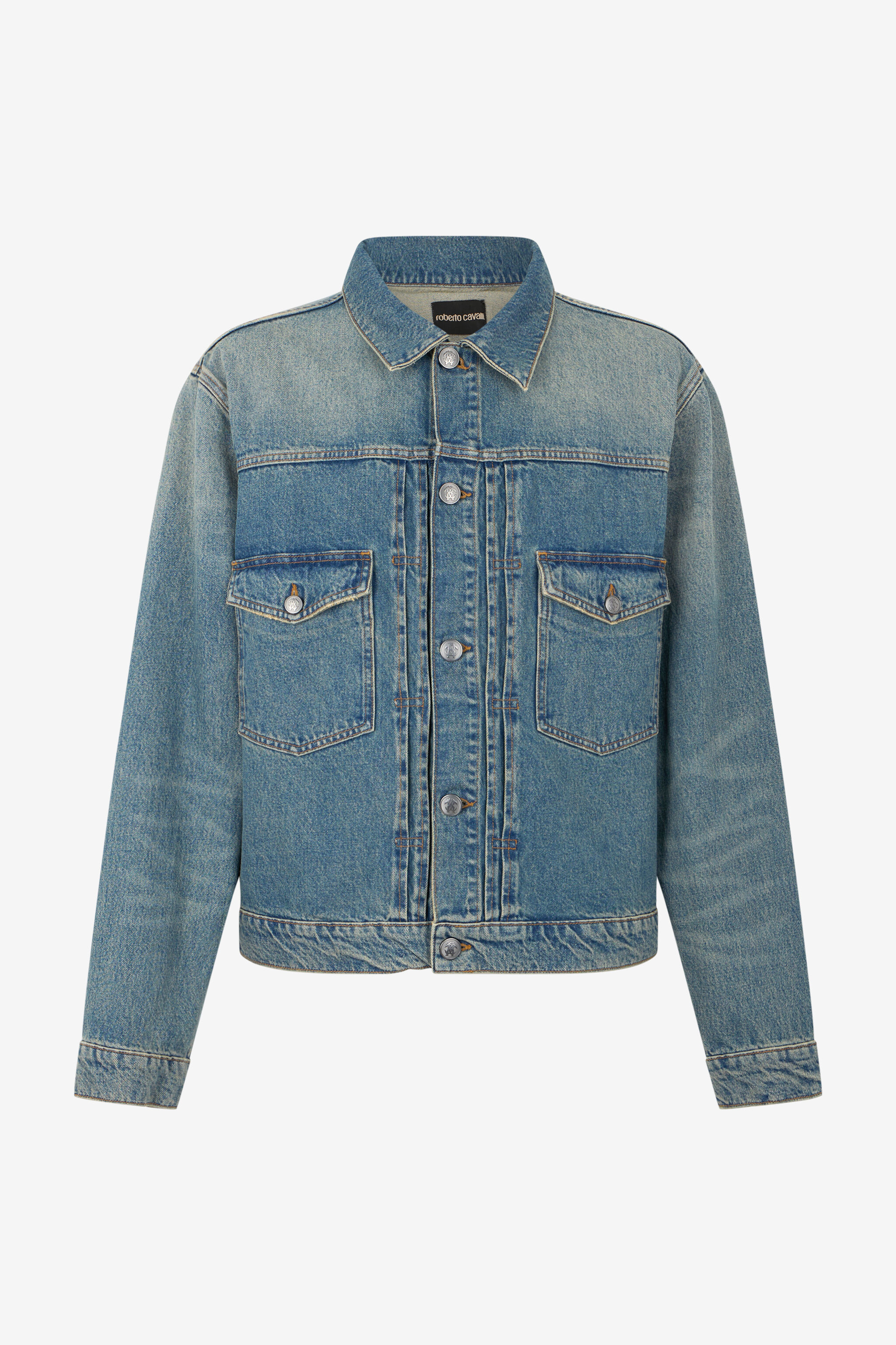 Blue Denim Jacket in DENIM for Men | Roberto Cavalli®