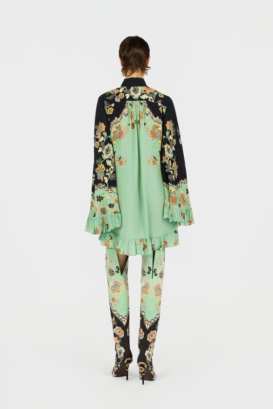 RC Mini Robe Imprimé Kimono RC Mini Robe Imprimé Kimono GREEN/BLACK XQT131-7HT25