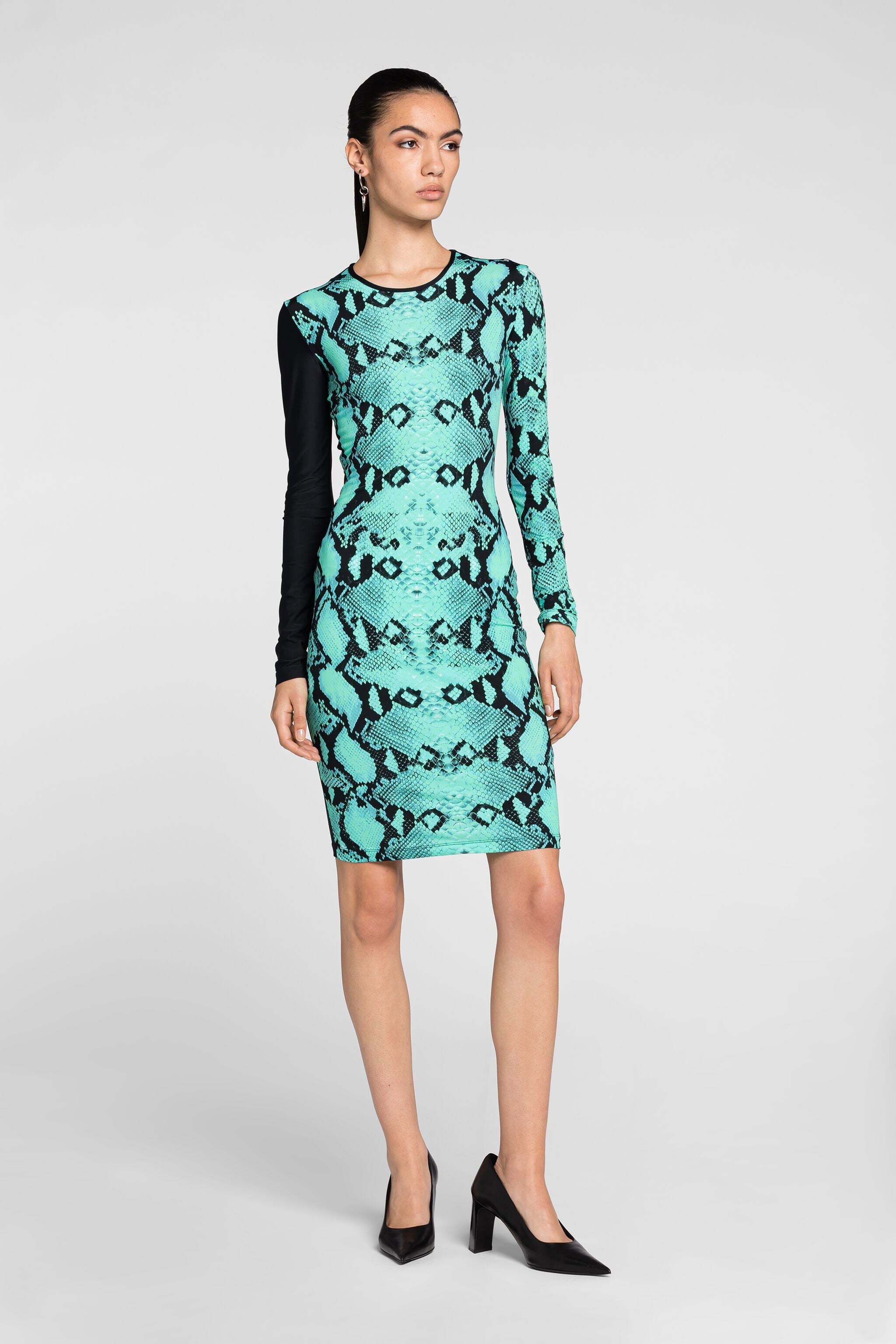 RC Python-Print Dress RC Python-Print Dress Light blue PKT10L-LNE38