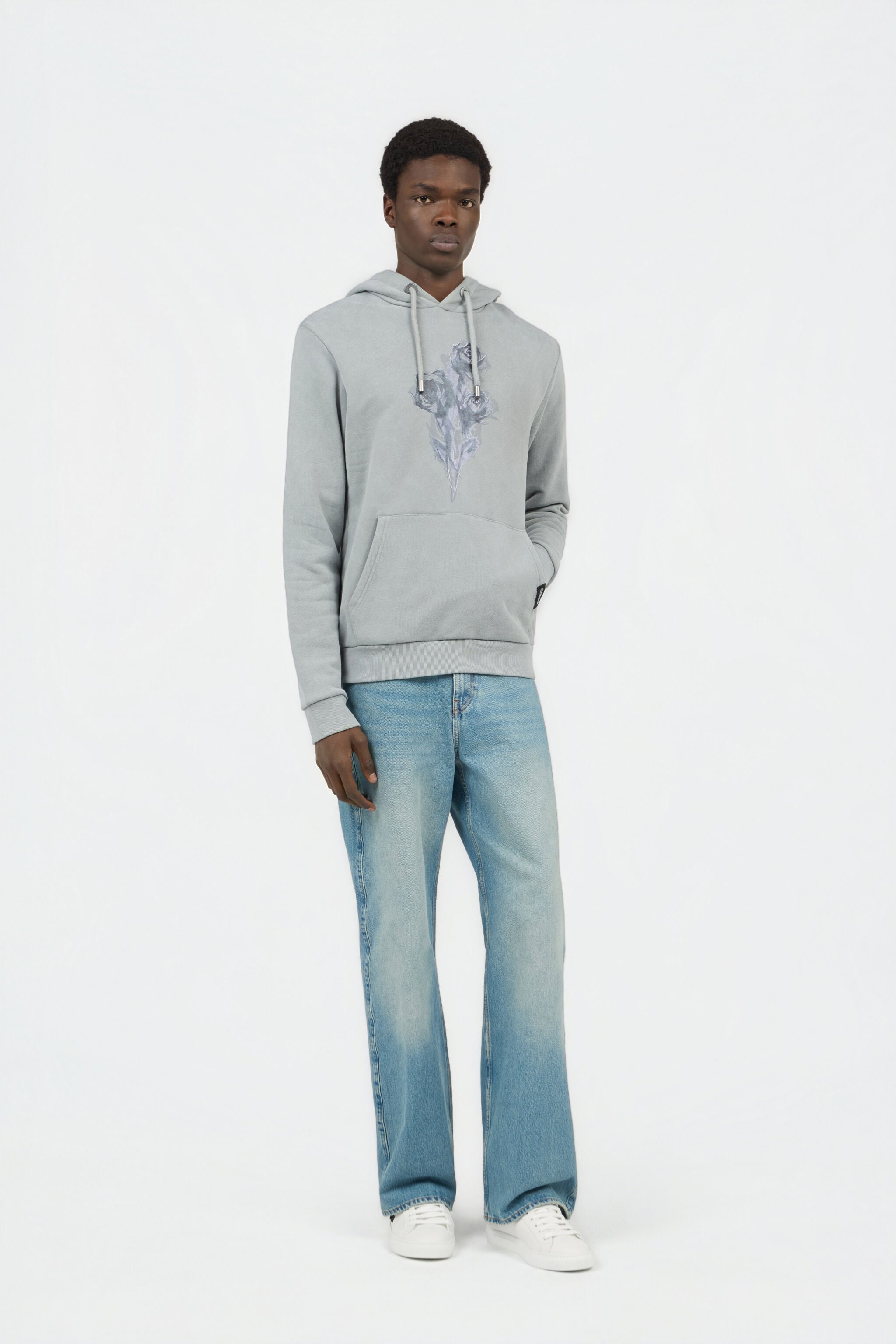 RC Sudadera Gris con Rosas Estampadas RC Sudadera Gris con Rosas Estampadas GREY SOT66C-CF008