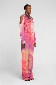 RC Tie-dye drawstring jumpsuit Fuchsia QKT107-RK007
