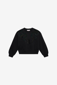 JC Sweatshirt with Rhinestone Logo BLACK XFT6A0-CF004