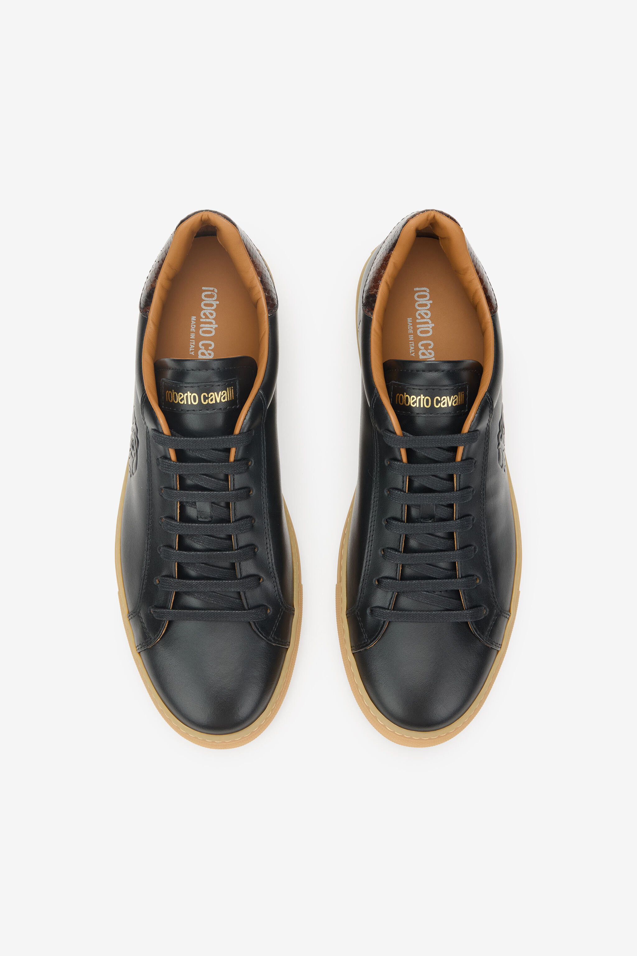RC Sneaker in pelle con logo goffrato RC Sneaker in pelle con logo goffrato BLACK TOS00L-PZC15