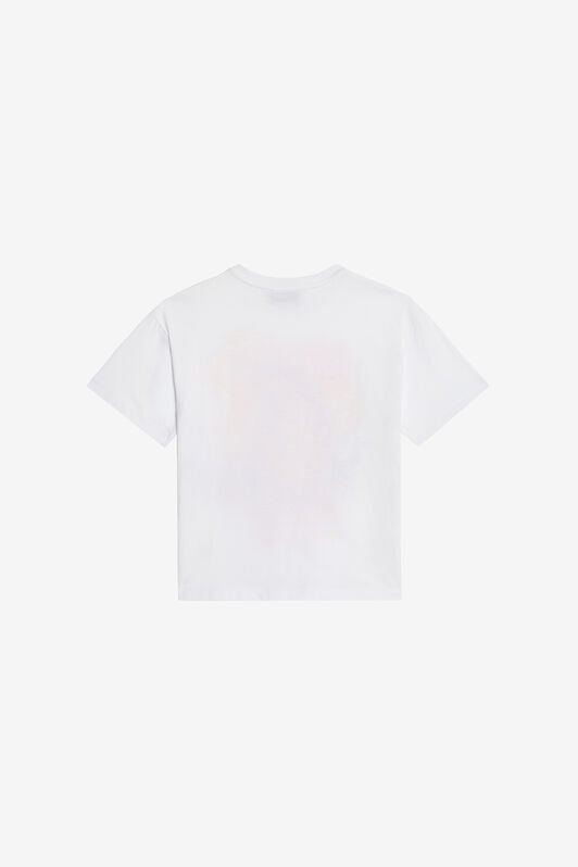 JU White Cotton T-Shirt With Print JU White Cotton T-Shirt With Print OPTICAL WHITE VJT62K-JD001