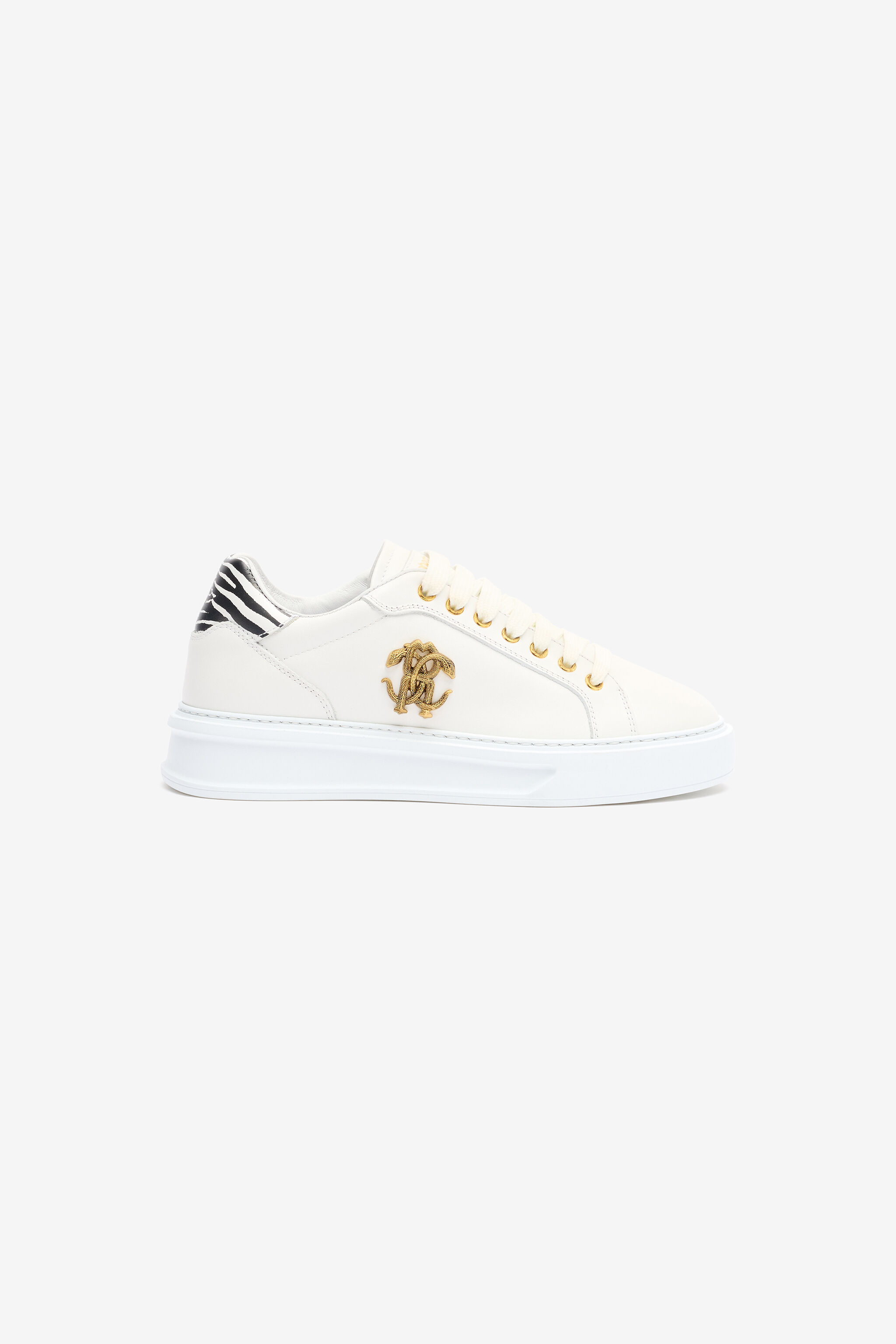 RC Zebra Heeled Sneakers White SKS031-PZ96A