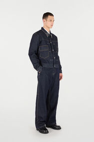 RC Jacke Aus Denim Mit Nieten Und Edelsteinen Dunkelblau VRJ476-VT025