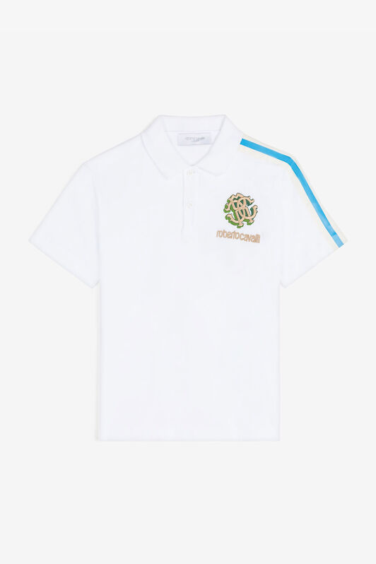 JU RC Monogram-Embroidered Polo Shirt JU RC Monogram-Embroidered Polo Shirt White RJT60P-JD001