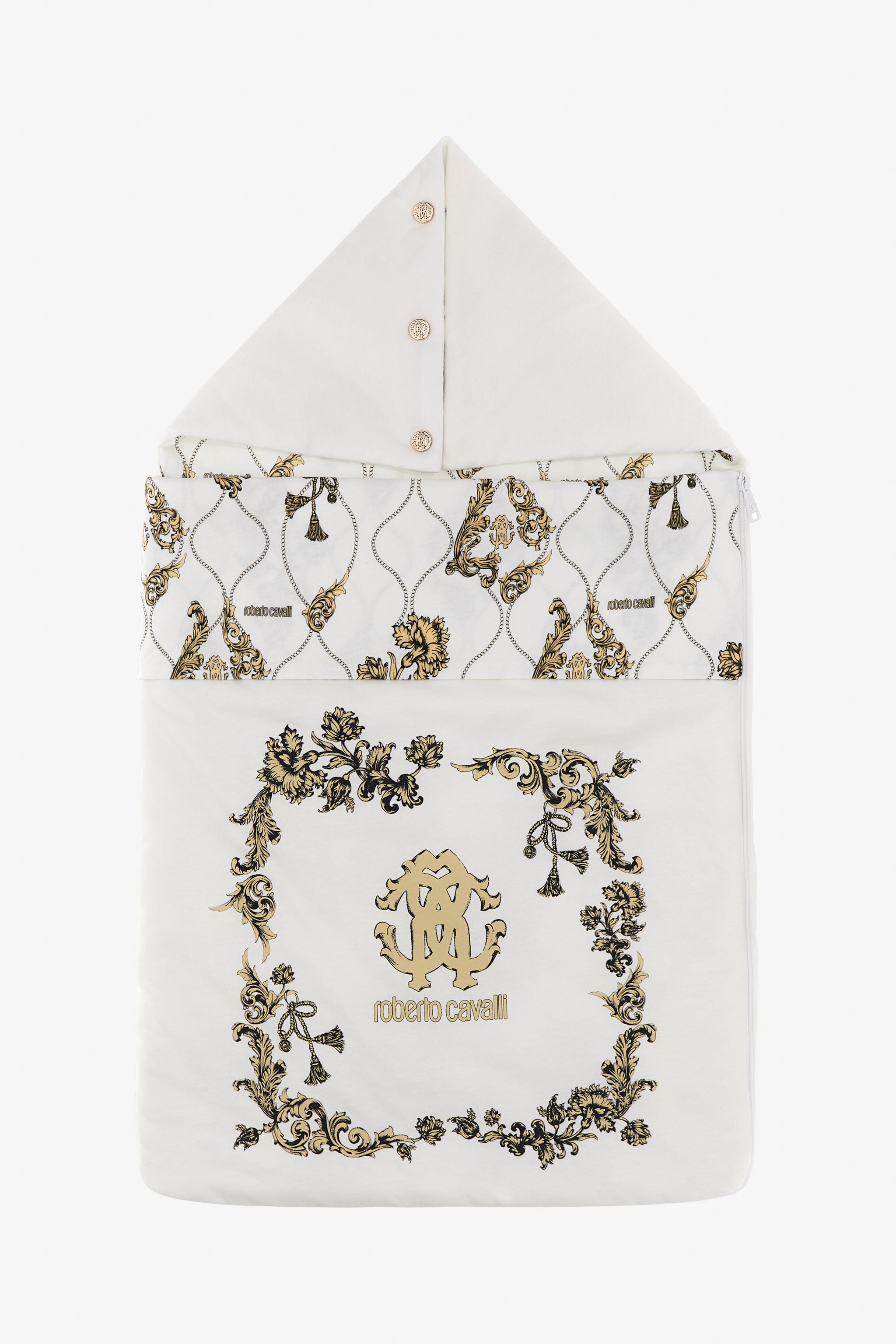 JU RC Monogram print cotton baby nest JU RC Monogram print cotton baby nest White SJT810-JD001