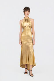 RC Maxi Abito Stampa Serpentine BEIGE/GOLD WWT141-JFS31